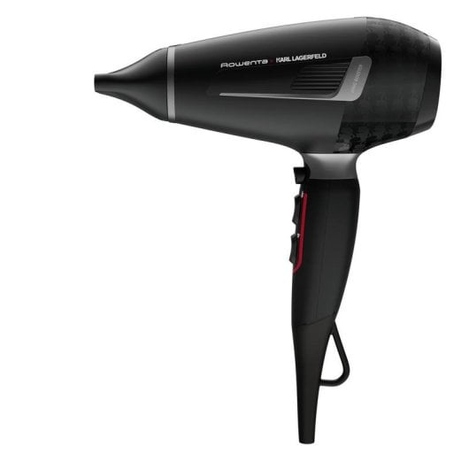 Professioneller Föhn Rowenta K/Pro Stylist Karl Lagerfeld CV887LF0 2200W 3 Temperaturstufen 2 Geschwindigkeiten Ionen-Technologie mit Diffusor Schwarz
