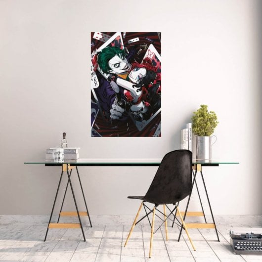 Pôster Erik DC Comics Harley Quinn e Coringa Anime 91,5x61cm
