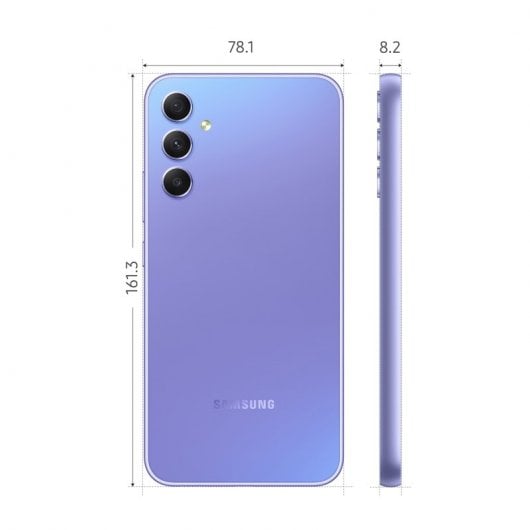 Samsung Galaxy A34 5G 6GB/128GB/6.6" Violeta + Protector de Tela