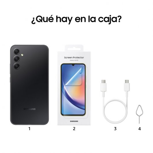Samsung Galaxy A34 5G 8/256GB Negro Libre + Protector Pantalla