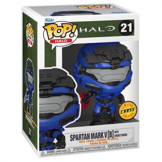 Funko Pop Videospiele Halo Infinite Mark V mit blauem Schwert
