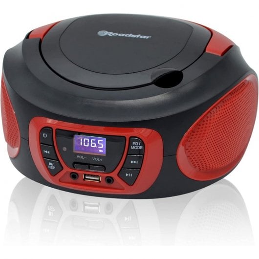 Roadstar CDR-365U/RD Radio CD Digital Portátil USB/AUX Rojo
