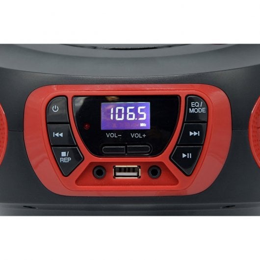 Roadstar CDR-365U/RD Radio CD Digital Portátil USB/AUX Rojo