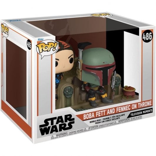 Funko Pop Momento Star Wars The Mandalorian Boba Fett e Fennec Shand