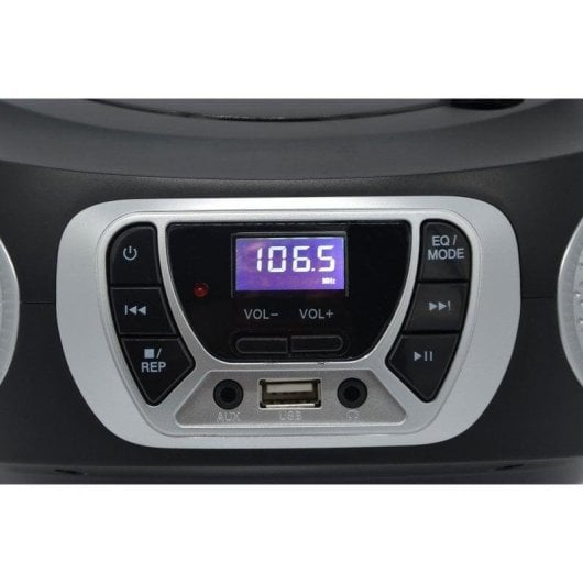Radio CD Portable Roadstar CDR-365U/SL 4W RMS USB AUX FM Écran LCD Argent