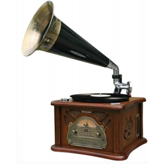 Roadstar HIF-1850TUMPK platenspeler 5 W RMS USB CD MP3 cassette AM/FM hout