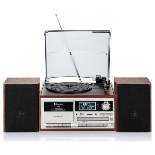 Tocadiscos Roadstar HIF-8892DBT 64W RMS Bluetooth Riemenaandrijving CD Cassette USB DAB/FM