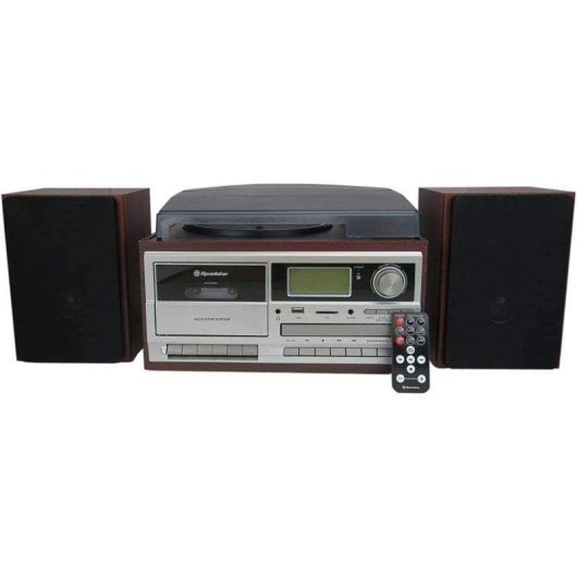 Tocadiscos Roadstar HIF-8892DBT 64W RMS Bluetooth Riemenaandrijving CD Cassette USB DAB/FM