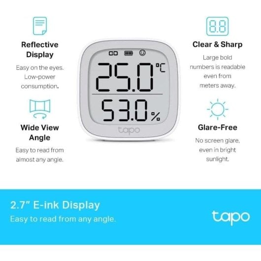 Capteur de Température et Humidité TP-Link Tapo T315 Wi-Fi Écran E-Ink