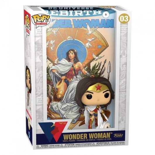 Funko Pop DC Comics Cover Comic Wonder 80th Wonder Woman Rinascita sul trono
