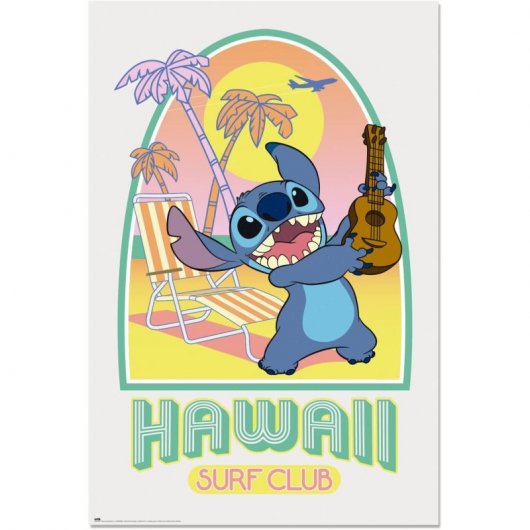 Erik Poster Stitch Hawaii Club Surf 91,5x61cm