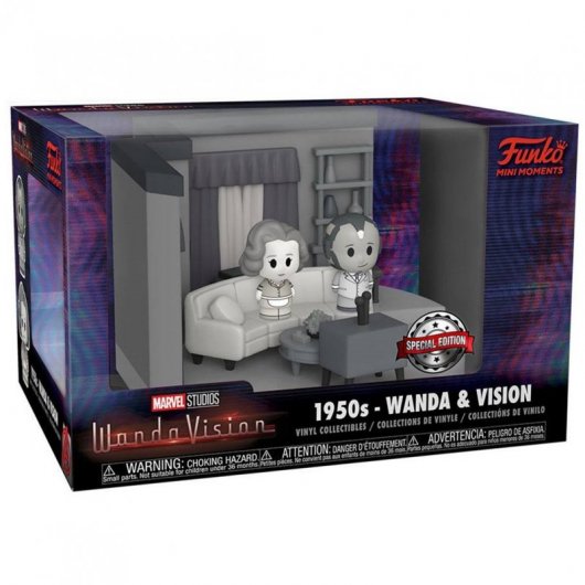 Funko Pop Mini Momenti Marvel Wanda Vision Wanda e Visione in bianco e nero