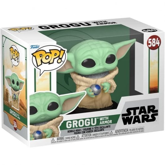 Funko Pop Star Wars Das Buch von Boba Fett Grogu mit Rüstung