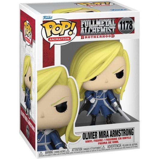 Funko Pop Animación Fullmetal Alchemist Brotherhood Olivier Mira Armstrong con Espada