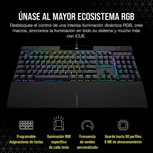 Corsair K70 PRO RGB Tastiera da gioco meccanica Switch ottico-meccanico Corsair OPX Nera