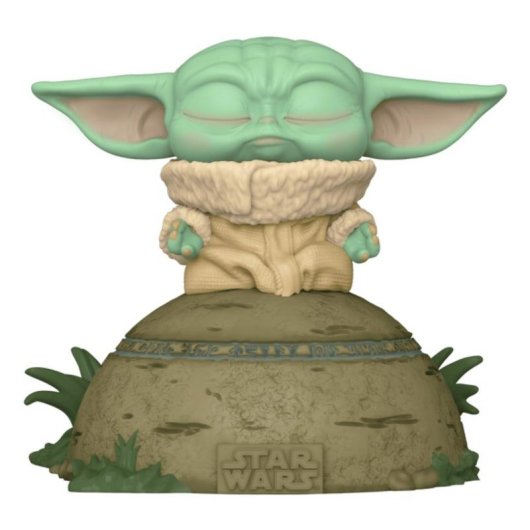 Figura Colecionável Funko Pop Deluxe Star Wars Grogu Usando a Força 12cm Vinil