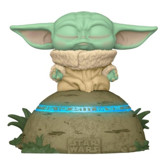 Figura Colecionável Funko Pop Deluxe Star Wars Grogu Usando a Força 12cm Vinil