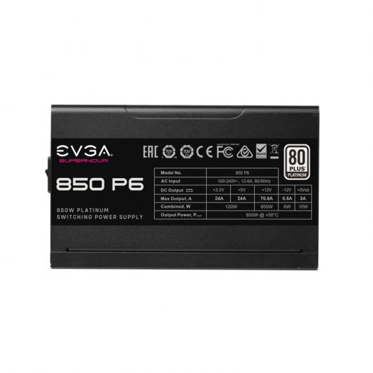 EVGA SuperNOVA 850 P6 850W 80 Plus Platino Modulare