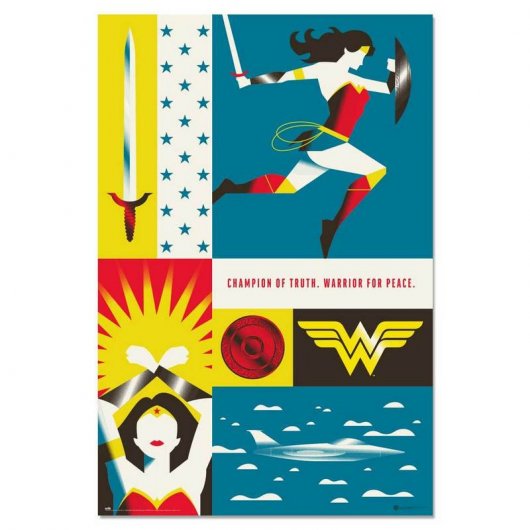 Poster Erik Wonder Woman 100° anniversario WB 91,5x61 cm