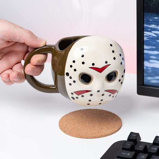 Paladone Taza 3D Viernes 13 Mascara de Jason en Relieve