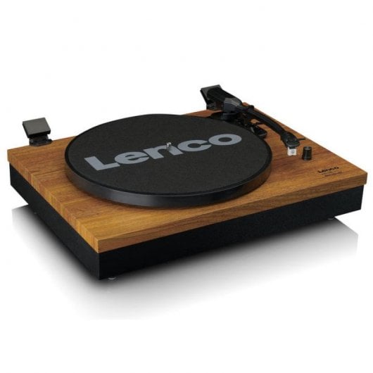 Lenco LS-310WD Tocadiscos Bluetooth con 2 Velocidades Madera + Altavoces Independientes 20W