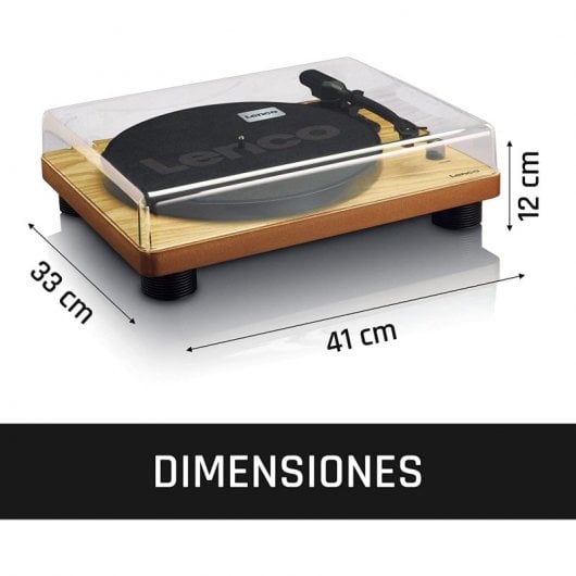 Lenco LS-50WD Tocadiscos con 3 Velocidades Codificación USB Madera