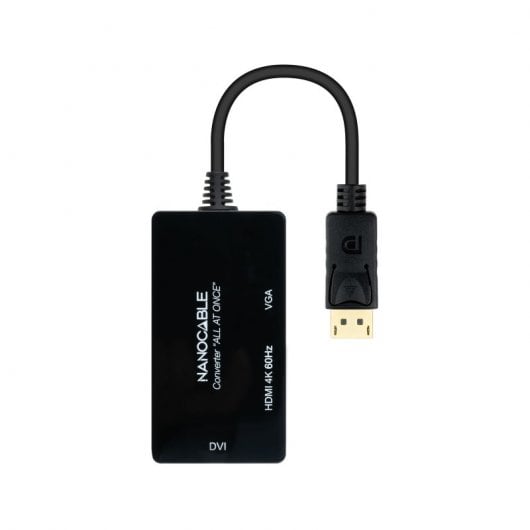 Nanocable DisplayPort auf HDMI/DVI/VGA Konverter 20cm Schwarz