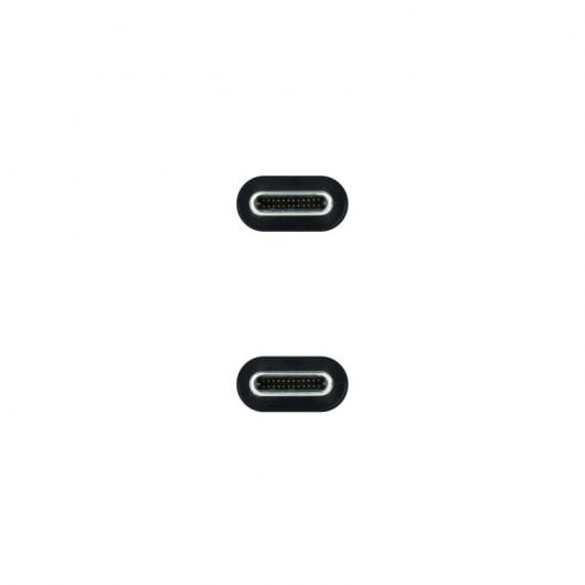 Nanocable USB 3.2 Gen2x2 Kabel 20 Gbit/s 5 A/100 W 4K/60 Hz USB-C Stecker/Stecker 50 cm Blaugrün/Schwarz