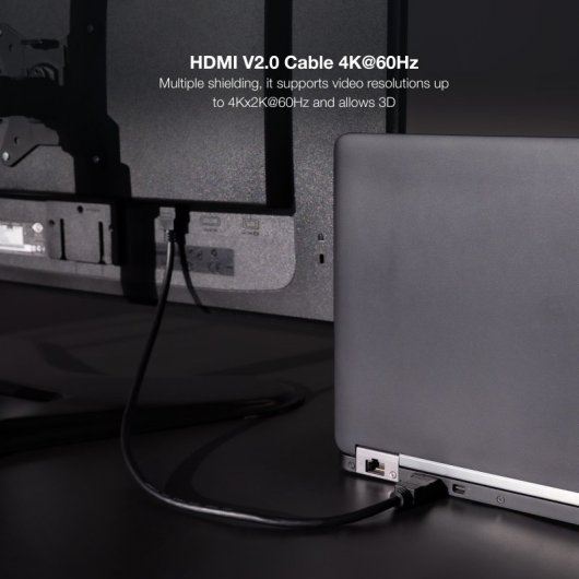 Nanocable Cable HDMI V2.0 4K 60Hz 18Gbps Macho/Macho 3m Negro