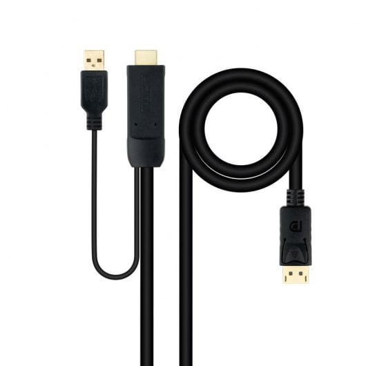 Nanocable Cabo Conversor HDMI 2.0 para DisplayPort V1.2 Preto 1.8m