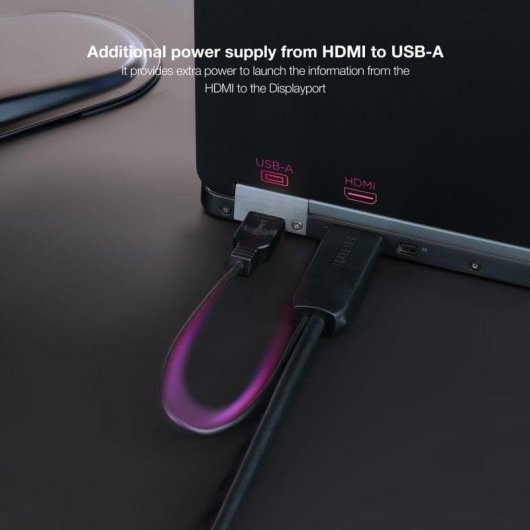 Câble Converseur Nanocable HDMI 2.0 vers DisplayPort V1.2 1.8m Noir