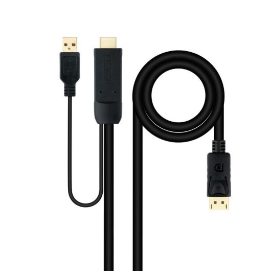 Câble Converseur Nanocable HDMI 2.0 vers DisplayPort V1.2 1.8m Noir