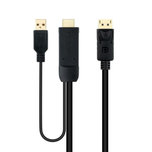 Câble Converseur Nanocable HDMI 2.0 vers DisplayPort V1.2 1.8m Noir