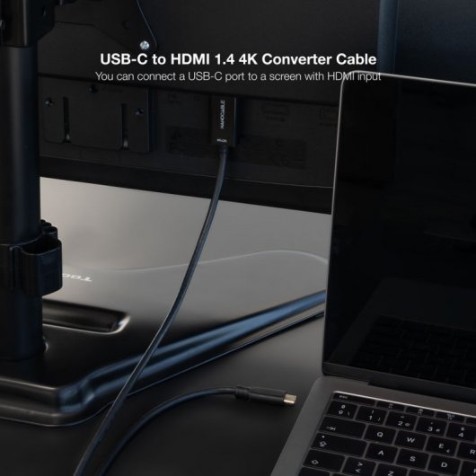 Nanocable Cable Conversor USB-C a HDMI 1.4 4K 30Hz 1.8m Negro