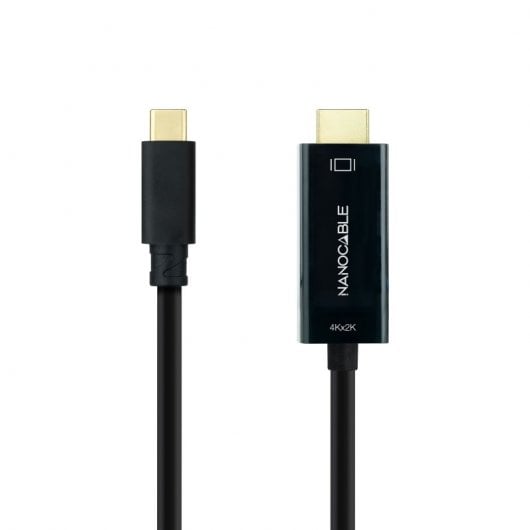Nanocabo USB-C para HDMI 1.4 Cabo Conversor 4K 30Hz 3m Preto