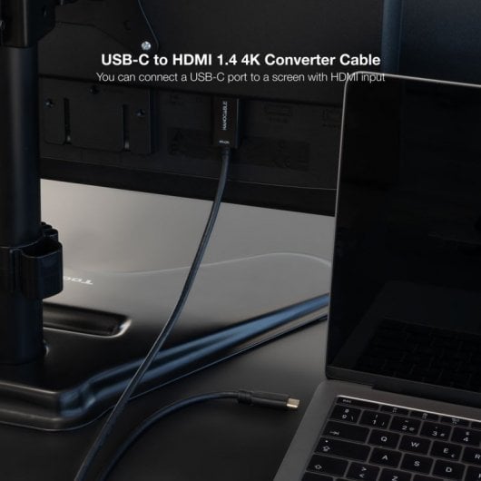Nanocabo USB-C para HDMI 1.4 Cabo Conversor 4K 30Hz 3m Preto
