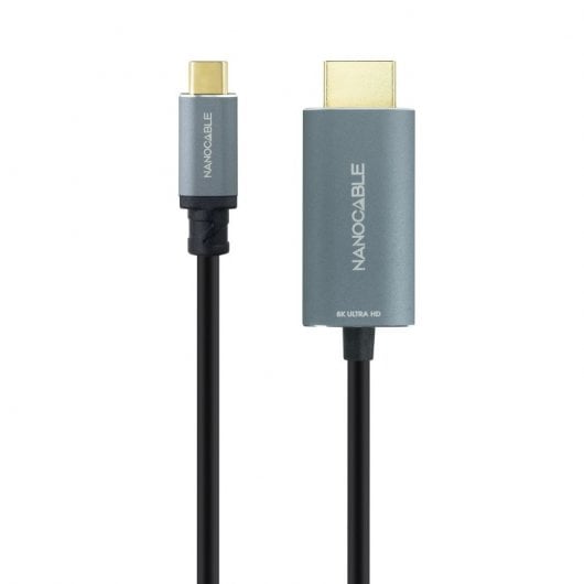 Câble convertisseur Nanocable USB-C vers HDMI 2.1 8K 60 Hz 1,8 m Noir