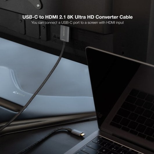 Câble convertisseur Nanocable USB-C vers HDMI 2.1 8K 60 Hz 1,8 m Noir