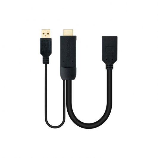 Convertitore nanocavo HDMI 2.0 a DisplayPort V1.2 20 cm Nero