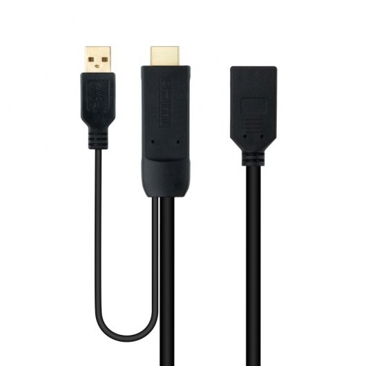 Convertitore nanocavo HDMI 2.0 a DisplayPort V1.2 20 cm Nero
