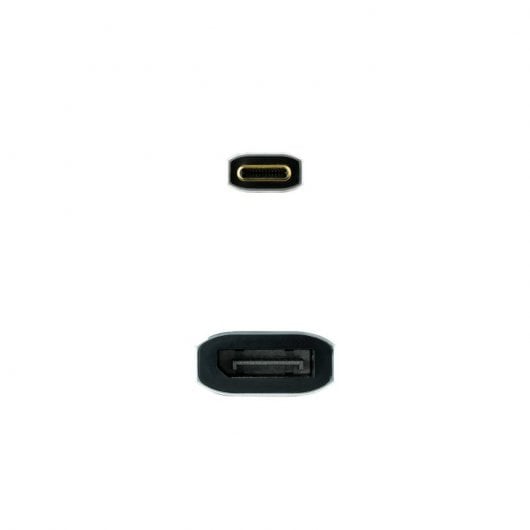 Nanocable Cabo Conversor USB Tipo-C Macho para DisplayPort Fêmea 15cm Cinzento