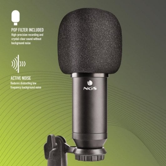 NGS GMICX-110 Micrófono Unidireccional con Trípode y Conexión USB