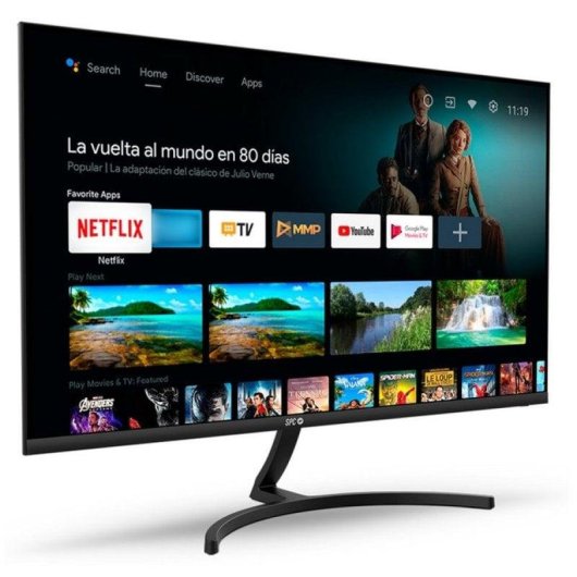 Écran PC SPC Smart Monitor 23.8" Full HD 60Hz VA Android TV Haut-parleurs