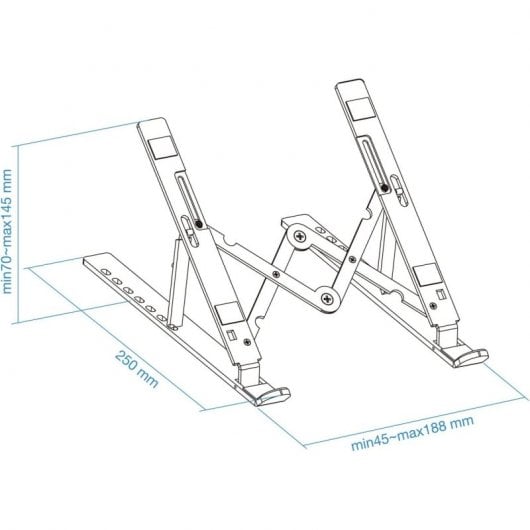 TooQ TQLRS0033-AL-G Supporto per laptop fino a 15"