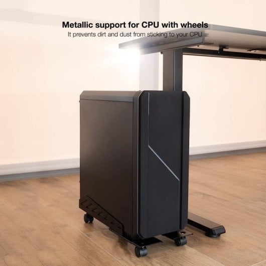 TooQ UMCS0024-B CPU-Ständer mit Rollen bis zu 25 kg