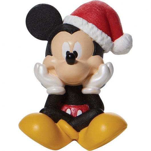 Enesco Figurine Décorative Classique Disney Mickey & Minnie Noël Mickey Assis