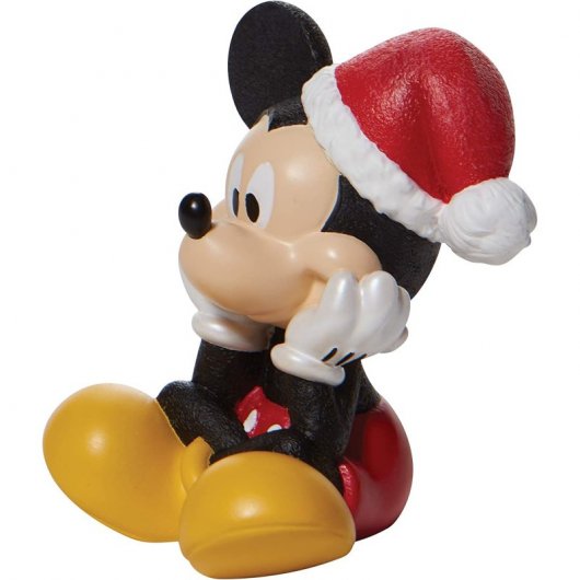 Enesco Figurine Décorative Classique Disney Mickey & Minnie Noël Mickey Assis