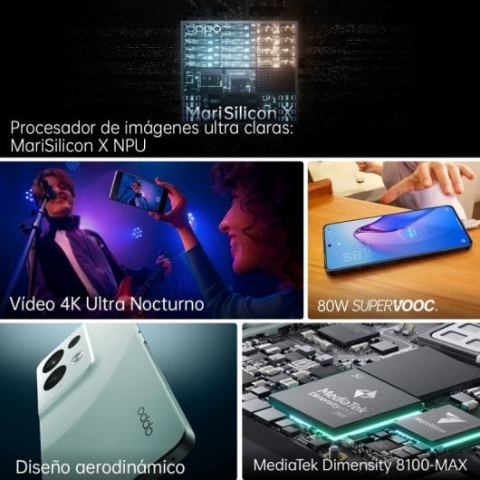 OPPO Reno8 Pro 5G 8/256GB Negro Libre