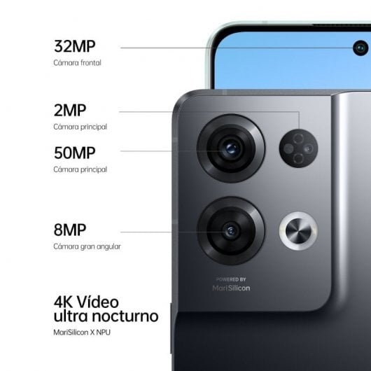 OPPO Reno8 Pro 5G 8/256GB Negro Libre