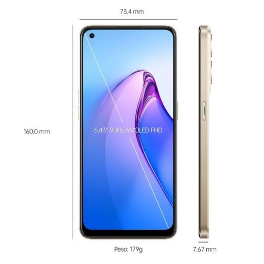 OPPO Reno8 5G 8GB/256GB 6.47'' Dourado